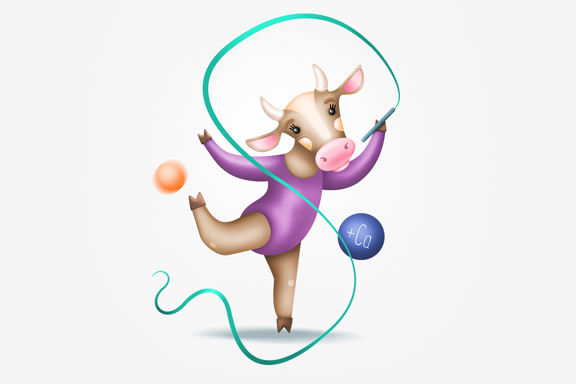 Ilustracja krowy do projektowania opakowań mleka