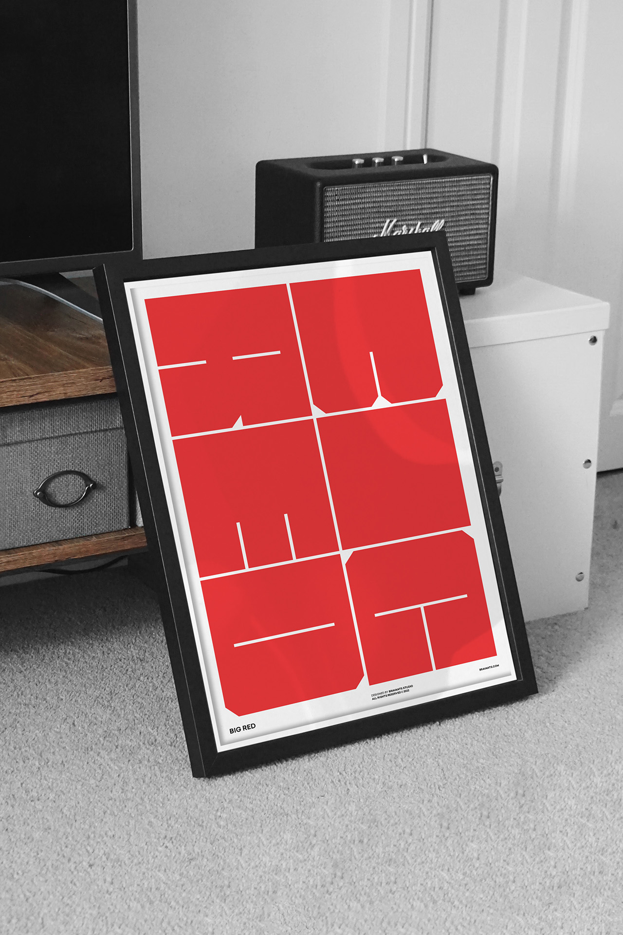 Projekt plakatu Czerwony Big Red