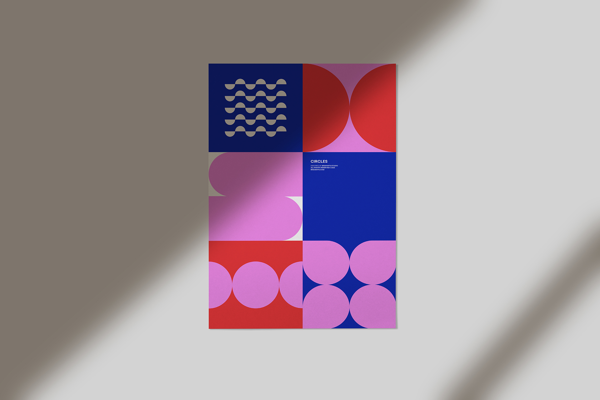 Projekt plakatu z kołami Circles