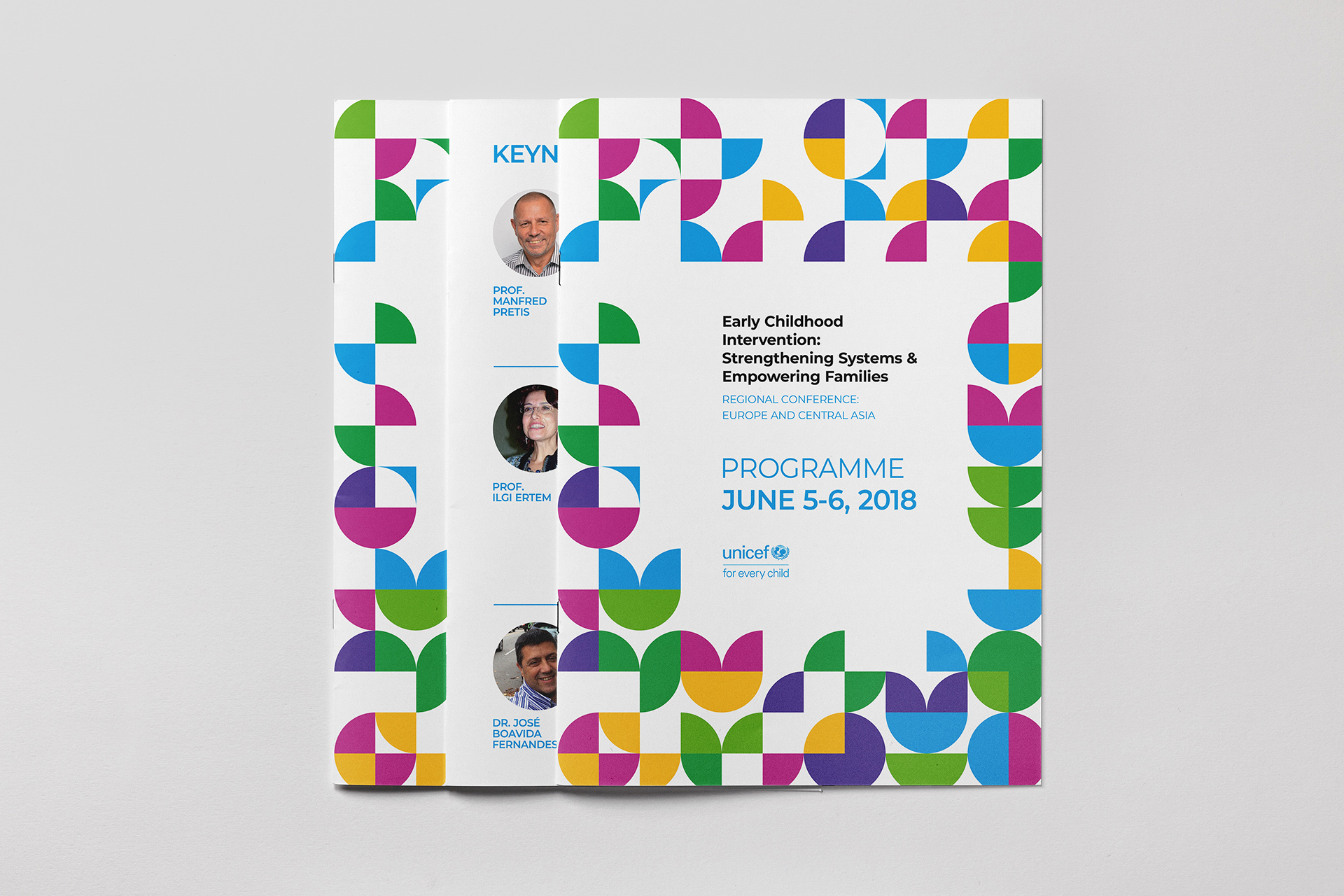 Design of the brochure with the conference program