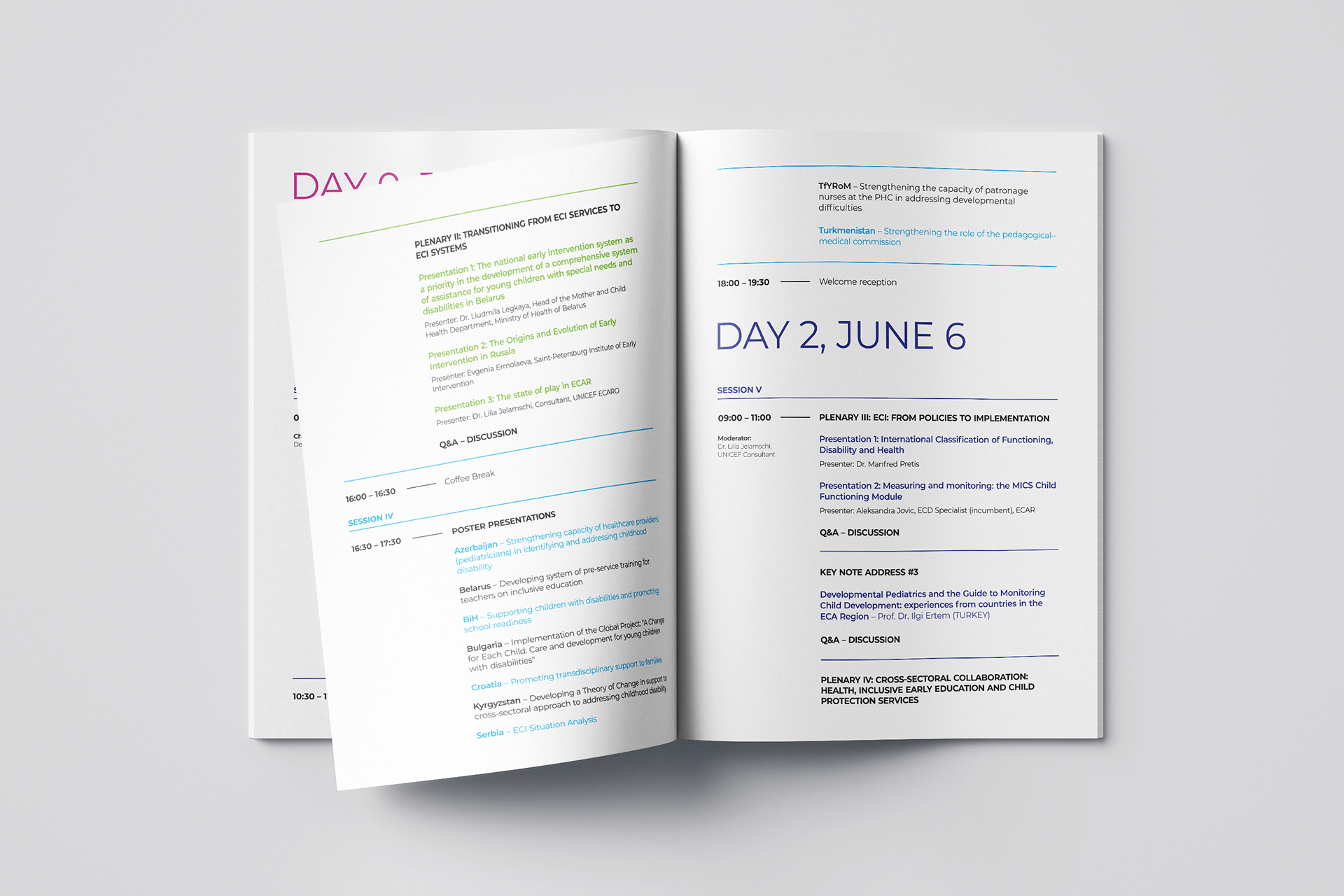 Design of the brochure with the conference program