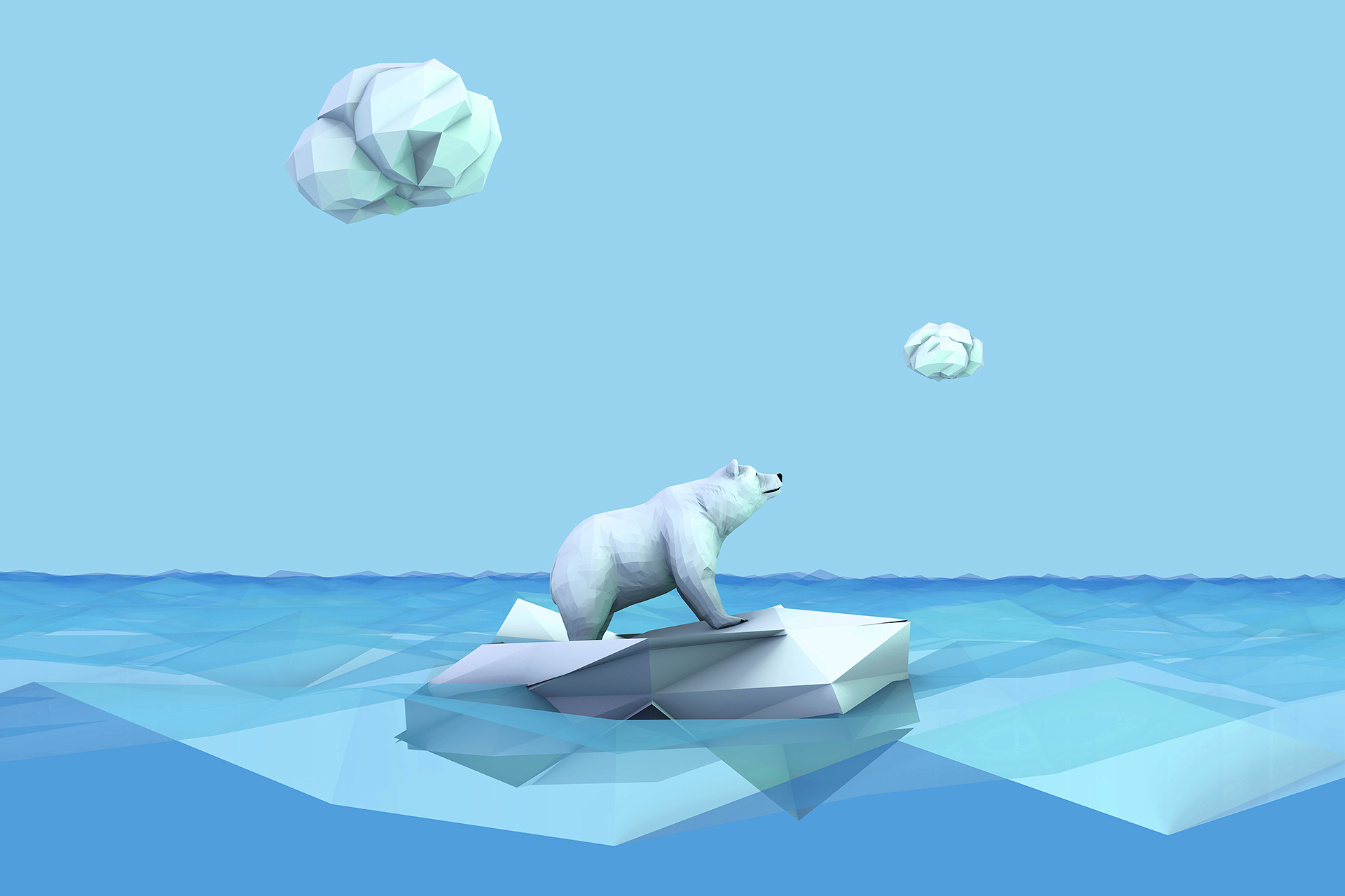 Wielokątny styl low poly w projektowaniu